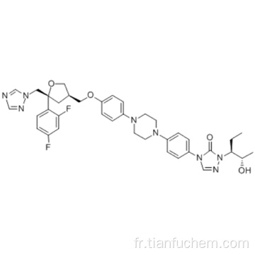 D-thréo-pentitol, 2,5-anhydro-1,3,4-tridésoxy-2-C- (2,4-difluorophényl) -4 - [[4- [4- [4- [1 - [1S , 2S) -1-éthyl-2-hydroxypropyl] -1,5-dihydro-5-oxo-4H-1,2,4-triazol-4-yl] phényl] -1-pipérazinyl] phénoxy] méthyl] -1 - (1H-1,2,4-triazol-1-yl) - CAS 171228